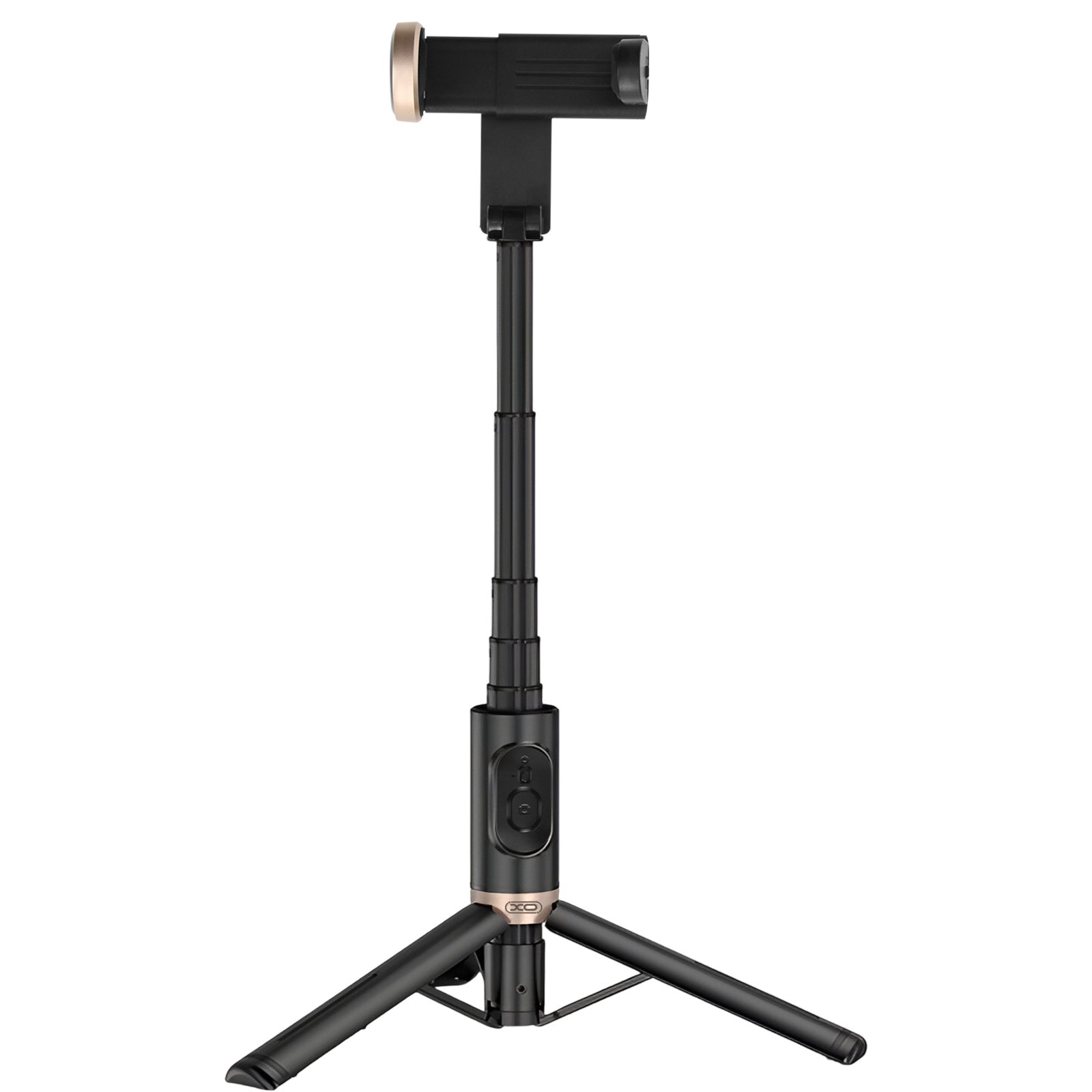 XO, selfie stick z wbudowanym pilotem Bluetooth, czarny