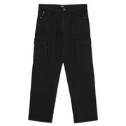 Spodnie męskie - Cropp - Czarne jeansy wide leg - Czarny - miniaturka - grafika 1