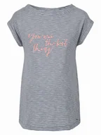 Koszulki i topy damskie - Damski t-shirt ciążowy w pasy szary Bellybutton Maternity, r.M - miniaturka - grafika 1