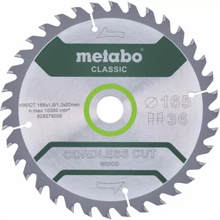 Tarcza do cięcia drewna 165x20mm 36T Cordless Metabo - Tarcze do pił - miniaturka - grafika 1