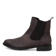 Kozaki damskie - Jana Damskie Softline 8-25369-41 wygodne buty wielozadaniowe klasyczne buty wsuwane buty na co dzień kozaki Chelsea, asfaltowy, 41 EU Weit - miniaturka - grafika 1