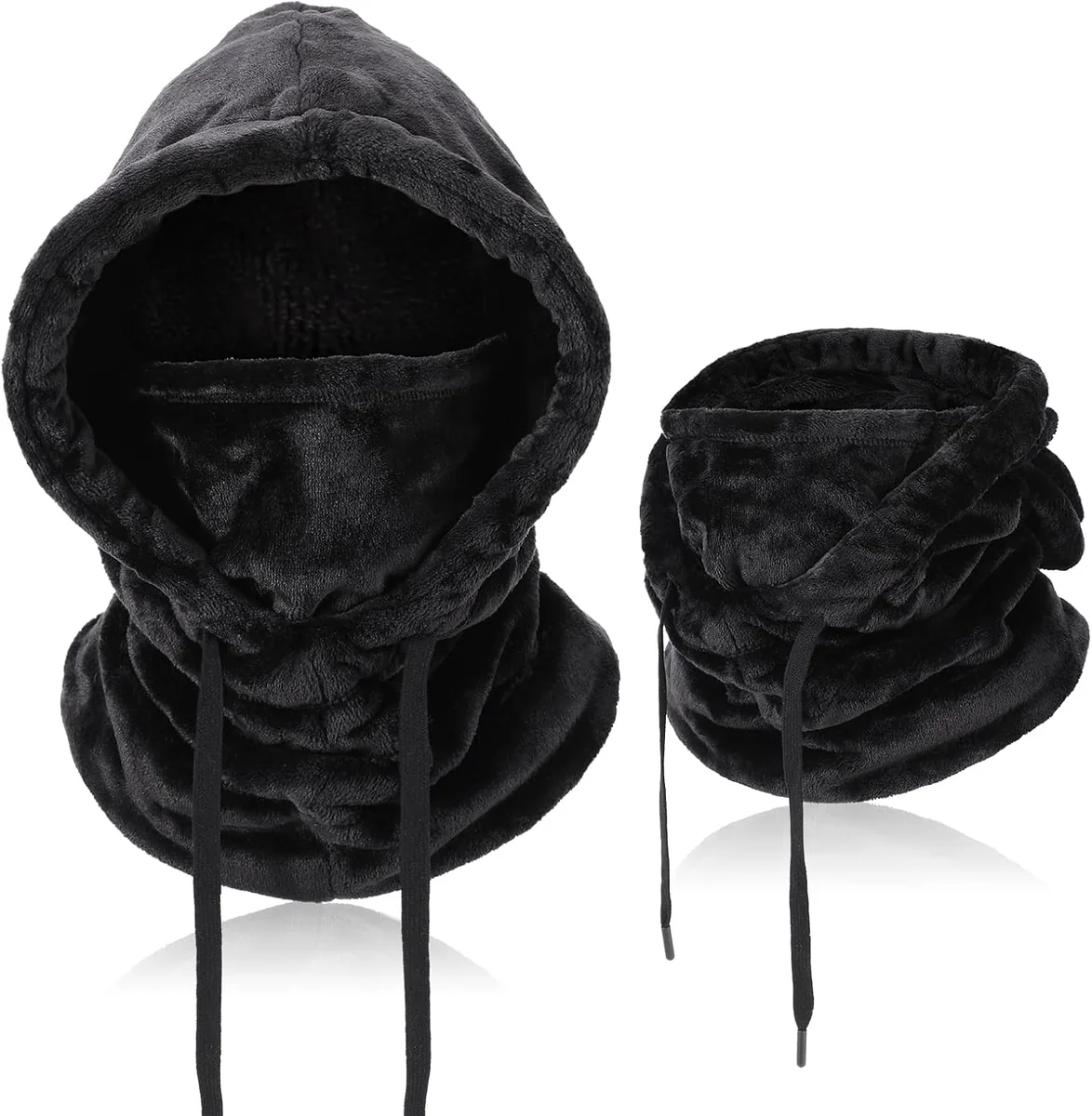 Kominiarka zimowa polarowa czarna unisex wiatroszczelna z ocieplaczem