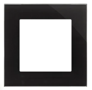 Kontakt Simon Ramka pojedyncza Nature Simon 55 - szkło classic czarne - Klawisze i ramki - miniaturka - grafika 1