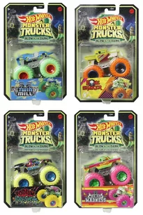 Hot Wheels Monster Trucks Pojazd 1:64 Świecący w ciemności Asortyment - Samochody i pojazdy dla dzieci - miniaturka - grafika 1