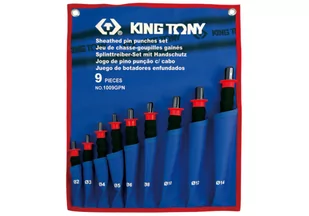 KING TONY ZESTAW WYBIJAKÓW IGŁOWYCH Z UCHWYTEM GUMOWYM 9 cz. 2 - 14mm - Narzędzia warsztatowe - miniaturka - grafika 1