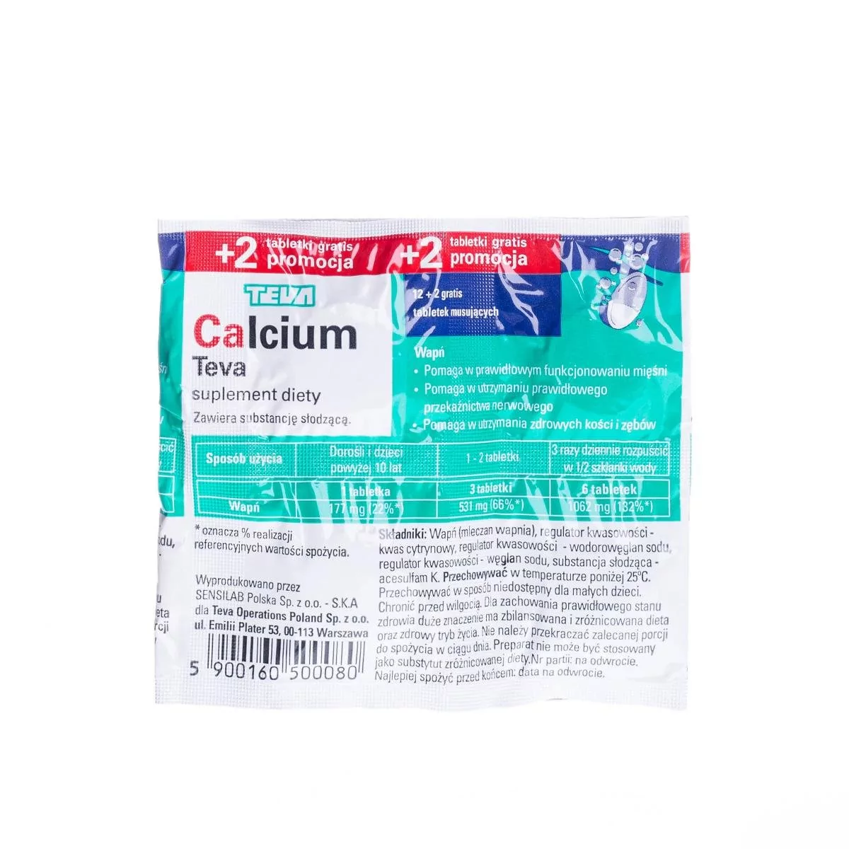 Teva Calcium 14 tabletek musujących 4057711