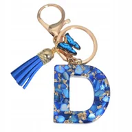 Breloki - Breloczek litera "D" - luksusowy akcent do kluczy lub torebki - miniaturka - grafika 1