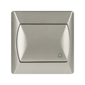 Wyłączniki światła i elektryczne - Ospel Przycisk dzwonek AKCENT satynowy - miniaturka - grafika 1