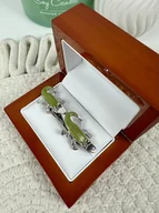 Spinki do mankietów i krawatów - SPINKI DO MANKIETÓW koszuli mankietu krokodyl aligator - miniaturka - grafika 1