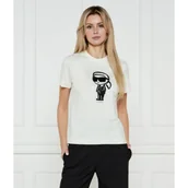 Koszulki i topy damskie - Karl Lagerfeld T-shirt IKON SKETCH | Regular Fit - miniaturka - grafika 1