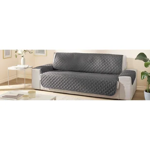 Ochraniacz na sofę 3-osobową Smukee, 280x179, grafitowy - Koce - miniaturka - grafika 1