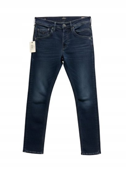 PEPE JEANS GRANATOWE JEANSY MĘSKIE PROSTE Z PRZETARCIAMI 29/32 XQA
