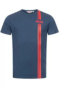 Lonsdale Męski T-shirt o regularnym kroju Inverbroom, granatowy/czerwony, L 117367 - Koszulki męskie - miniaturka - grafika 1