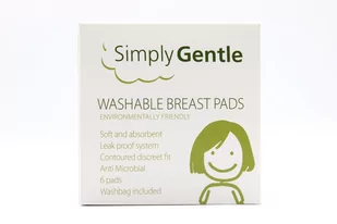 Simply Gentle Wielorazowe Wkładki Laktacyjne w Pudełku, 6 szt., z woreczkiem do prania, bazanowaodlotowa2-1193-uniw - Waciki, płatki i patyczki kosmetyczne - miniaturka - grafika 1