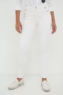 Spodnie damskie - Morgan jeansy damskie kolor biały - miniaturka - grafika 1