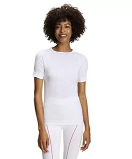 Koszule damskie - FALKE FALKE Damska koszula z krótkim rękawem o dopasowanym kroju  sportowa tkanina Performance, biała (biała 2860), M, 1 sztuka 39113 - grafika 1