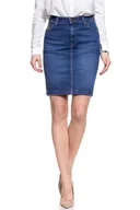 Spódnice - Lee, Spódniczka damskie, High Waist Skirt True Blue L38Qropb, rozmiar W24 - miniaturka - grafika 1
