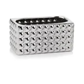 Donice - Osłonka ceramiczna rynna srebrna 26 cm - miniaturka - grafika 1