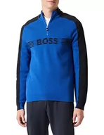 Bluzy męskie - BOSS Bluza męska Zirros z dzianiny, jasnoniebieski, XL - miniaturka - grafika 1