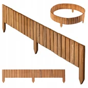 Ogrodzenia - OBRZEŻE PALISADA OGRODOWA PŁOTEK DREWNIANY TRAWNIKOWY WBIJANY DĄB 15x116 - miniaturka - grafika 1