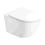 Miski WC - Mexen Lena miska wc Rimless Tornado z deską wolnoopadającą slim, duroplast, biała połysk - 3022L4000T - miniaturka - grafika 1