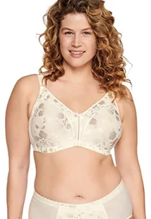 Naturana Damski minimizer miękki biustonosz z kwiatowym wzorem 5363 | optycznie redukuje miseczkę o jeden rozmiar. Wyprodukowano w Europie, szampański, 100D - Biustonosze - miniaturka - grafika 1