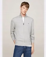 Swetry męskie - Sweter FULL ZIP Tommy Hilfiger Szary r. L - miniaturka - grafika 1