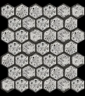Mozaika Hex quicksilver glossy 27,4x30,0 Manufaktura Parczówek - Płytki ceramiczne - miniaturka - grafika 1