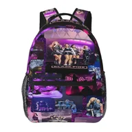 Torebki damskie - ts504 blackpink Casual Daypacks Torba na książki studenckie Drukowanie Tornister Plecak Lekki tornister st504 - miniaturka - grafika 1