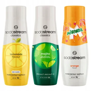 SODASTREAM Mirinda + Lemonade + Mojito syropy do saturatora 3 szt. - Syropy i koncentraty owocowe - miniaturka - grafika 1