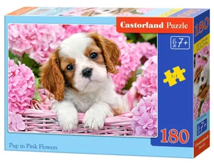Castorland Puzzle pup in pink flowers 180 - Puzzle - miniaturka - grafika 2