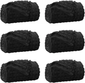 Narzuty - vidaXL Koce narzutowe 6 pcs black 240 x 220 cm Polar - miniaturka - grafika 1