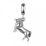 Charmsy - Murrano Charms Zawieszka Koralik 925 Jednorożec SR-395 - miniaturka - grafika 1