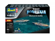 Kolekcjonerskie modele pojazdów - Model plastikowy First Diorama Set Bismarck Battle Revell - miniaturka - grafika 1