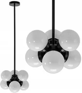 Lampy sufitowe - LAMPA SUFITOWA WISZĄCA METAL BIAŁE KULE LOFT BLACK APP904-6CP - miniaturka - grafika 1