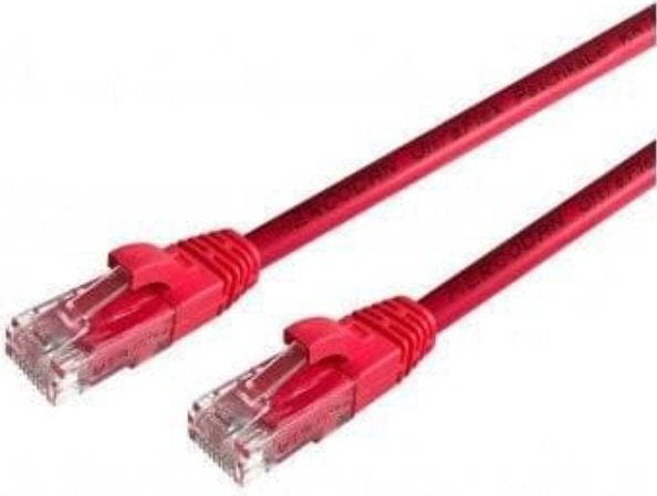 Mercodan Kabel sieciowy RJ-45, Cat.6, U/UTP, LSZH, UltraFlex, czerwony, 25 m 371234225