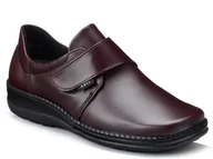 Półbuty damskie - Półbuty damskie skórzane na rzepy Kosela Medic 1461 rubin tęgość H-37 - miniaturka - grafika 1