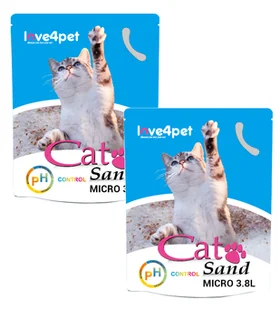 Żwirek Silikonowy dla Kota Cat Sand Micro - PH Control 2x3,8l (Zmienia kolor, aby sprawdzić wczesne oznaki choroby) - Żwirek dla kotów Żwirek Silikonowy dla Kota Cat Sand Micro - PH Control 2x3,8l (Zmienia kolor, aby sprawdzić wczesne oznaki choroby) - Żwirek dla kotów - miniaturka - grafika 1