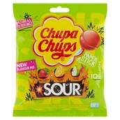 Gumy do żucia, lizaki, dropsy - Chupa Chups Sour Kwaśne lizaki wielosmakowe 120 g (10 sztuk) - miniaturka - grafika 1