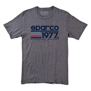 Koszulki męskie - Sparco Koszulka t-shirt męska VINTAGE 77 szara 01242GR1S - grafika 1