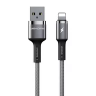 Kable USB - WK Design Kingkong kabel USB - Micro USB Power Delivery QuickCharge 3 A 1 m czarny (WDC-128m) - miniaturka - grafika 1