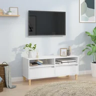 Szafki RTV - vidaXL Szafka pod TV, biała, 100x34,5x44,5 cm, materiał drewnopochodny - miniaturka - grafika 1