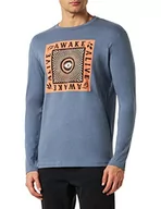 Bluzy męskie - Springfield Bluza męska Bawełna Koszula, Średni Niebieski, Regularny, Średni niebieski, S - miniaturka - grafika 1
