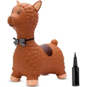 Skoczki dla dzieci - Skoczek Dla Dzieci Do Skakania Z Pompką Alpaka Brązowa Z Muszką - miniaturka - grafika 1