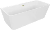 Wanny - Mexen Volta wanna wolnostojąca przyścienna 170 x 75 cm, biała, przelew złoty szczotkowany - 51131707500-55 - miniaturka - grafika 1