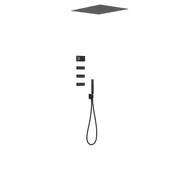 Zestawy prysznicowe - Tres Shower Technology Zestaw prysznicowy podtynkowy termostatyczny elektroniczny z deszczownicą czarny mat 09288404NM - odbiór osobisty: Kraków, Warszawa - miniaturka - grafika 1