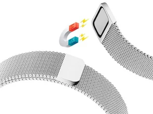 Bransoleta Milanese pasek Alogy stal nierdzewna do smartwatcha 22mm Srebrny - Akcesoria do smartwatchy - miniaturka - grafika 8