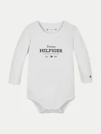 Body dla niemowląt - Tommy Hilfiger Body dziecięce Monotype Logo KN0KN01974 Biały - miniaturka - grafika 1
