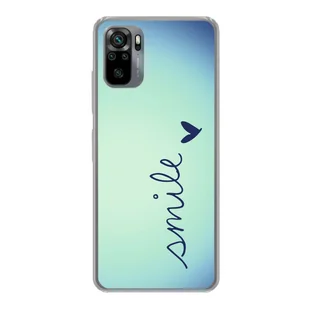 King Design Etui kompatybilne z Xiaomi Redmi Note 10S Plastikowe, miękkie etui na telefon - Etui na telefon Smile Blue - Etui i futerały do telefonów - miniaturka - grafika 1