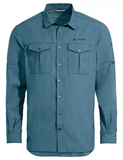 Bluzki damskie - Vaude Męska bluzka Rosemoor Ls Shirt II szary Blue Gray xxl 42236 - grafika 1